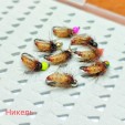 Мушка на крючке с бусиной 